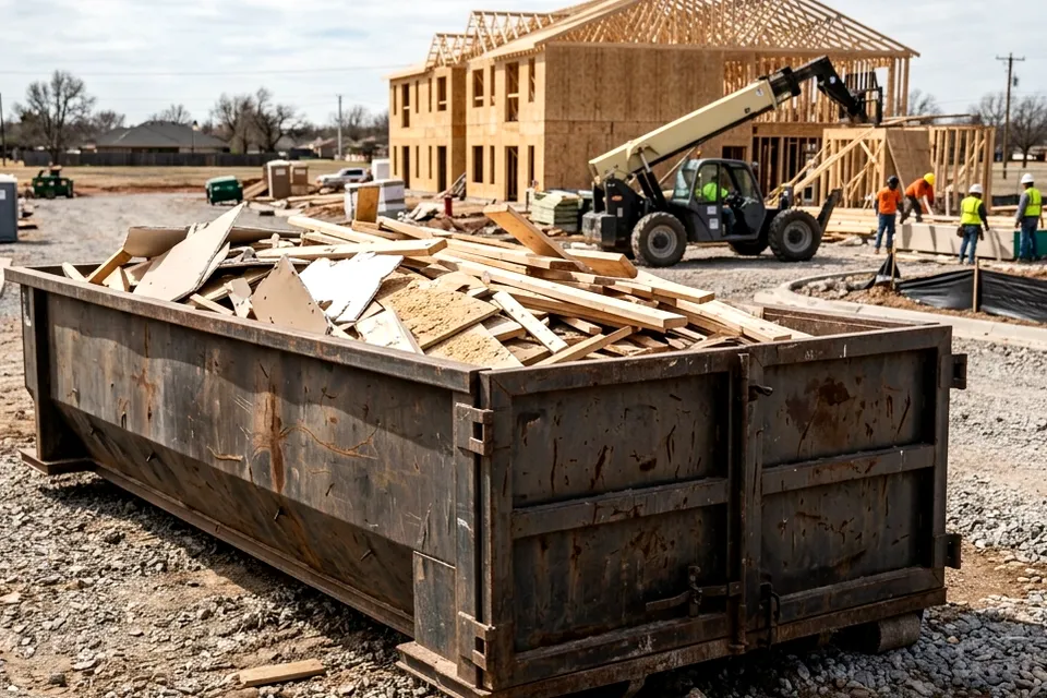 Commercial cleanout dumpster in Lawton OK for office furniture, fixtures and stock